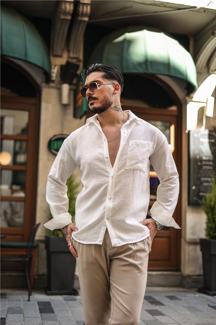 Basic Oversize Gömlek Beyaz