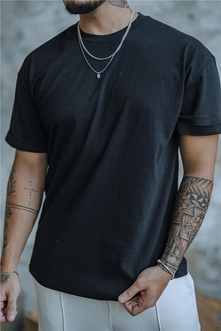 Basic Oversize T-Shirt Siyah