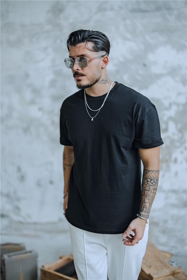 Basic Oversize T-Shirt Siyah