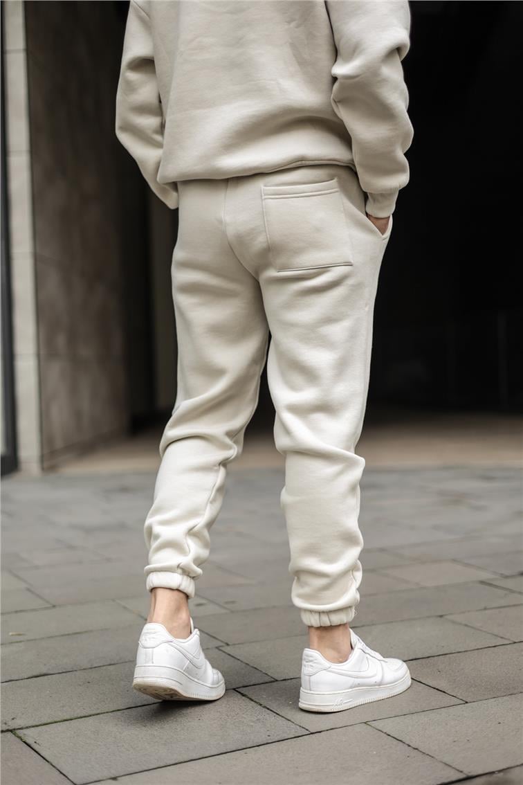 Basic Şardonlu Eşofman Taş