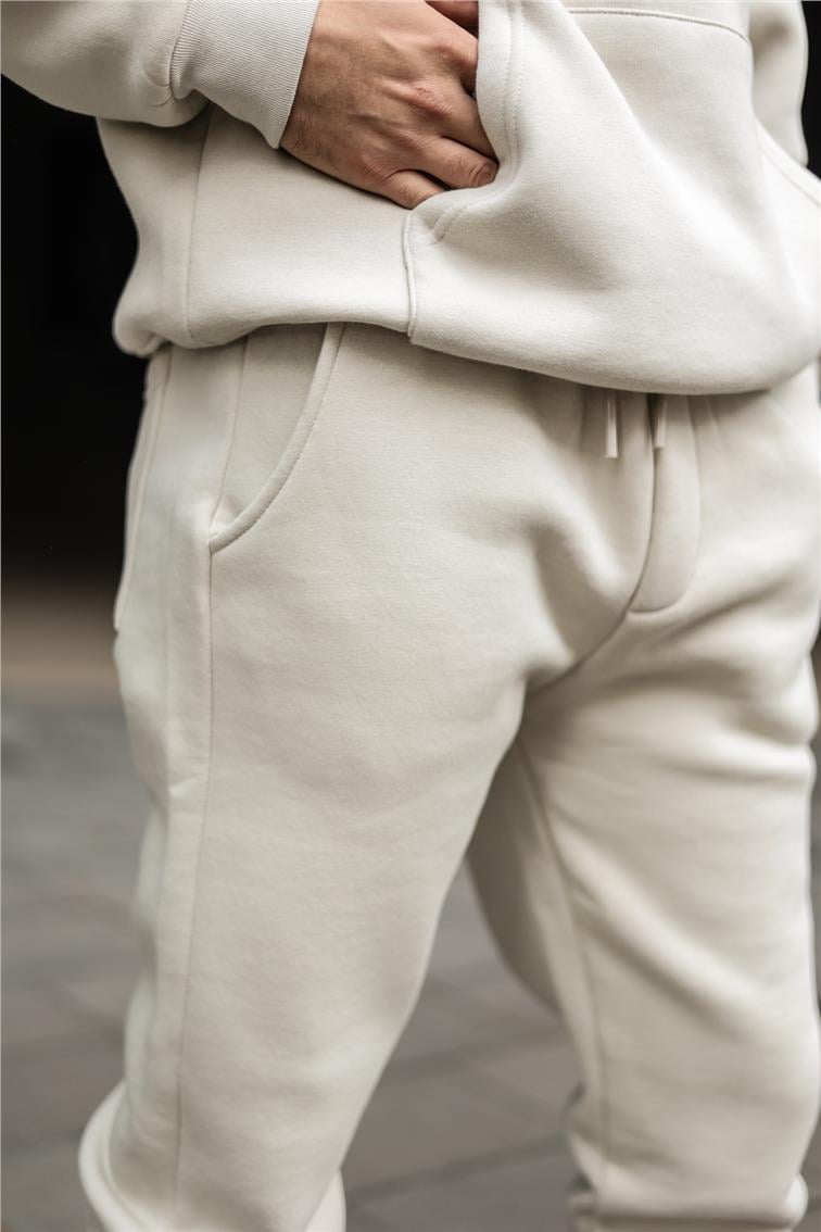 Basic Şardonlu Eşofman Taş