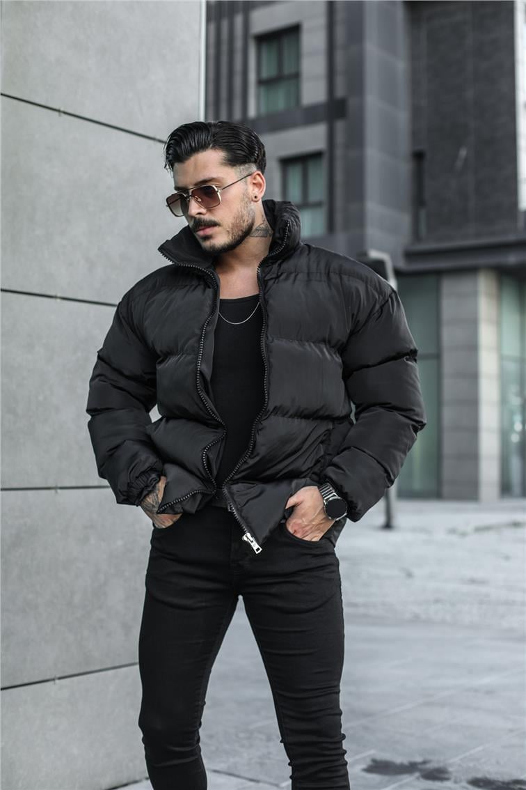 Basic Şişme Oversize Mont Siyah