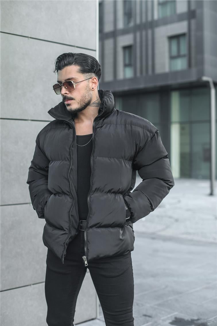 Basic Şişme Oversize Mont Siyah