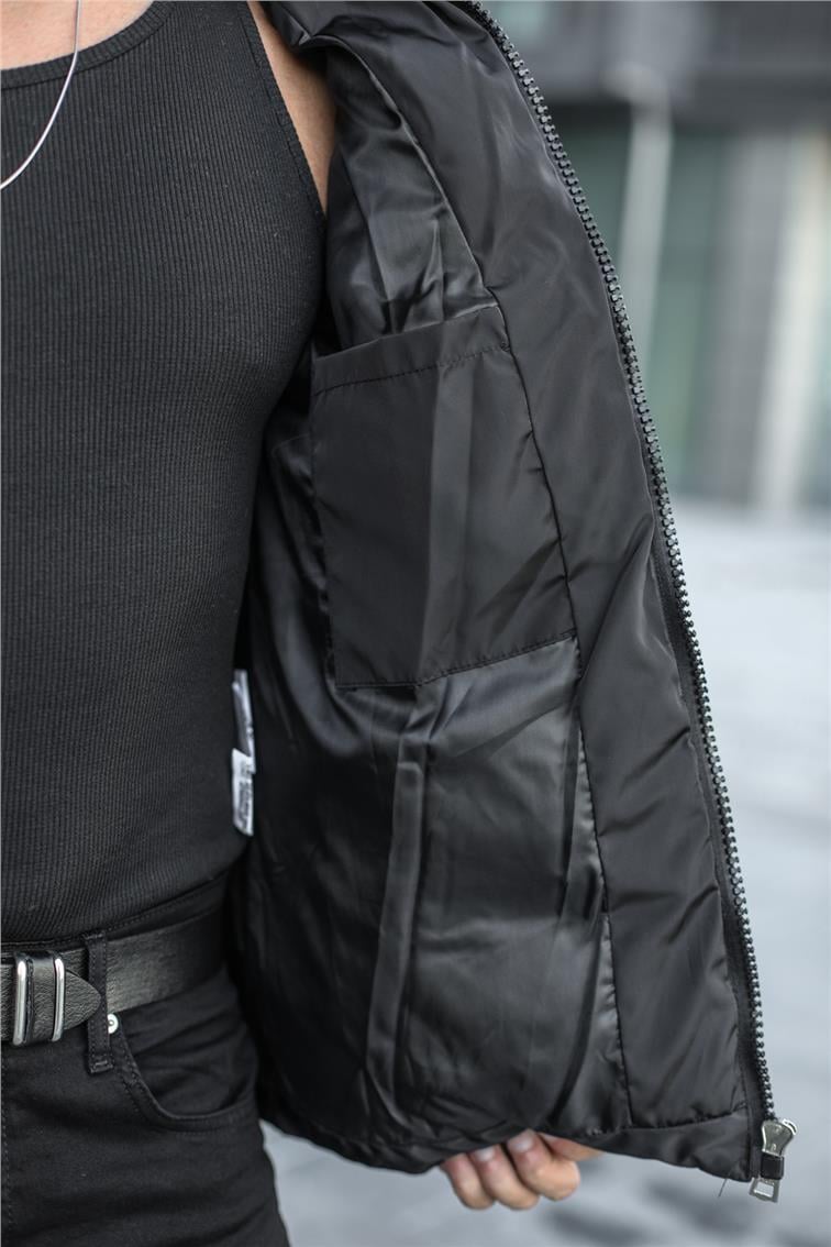 Basic Şişme Oversize Mont Siyah