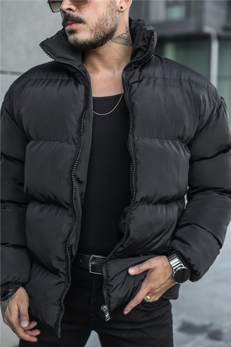 Basic Şişme Oversize Mont Siyah