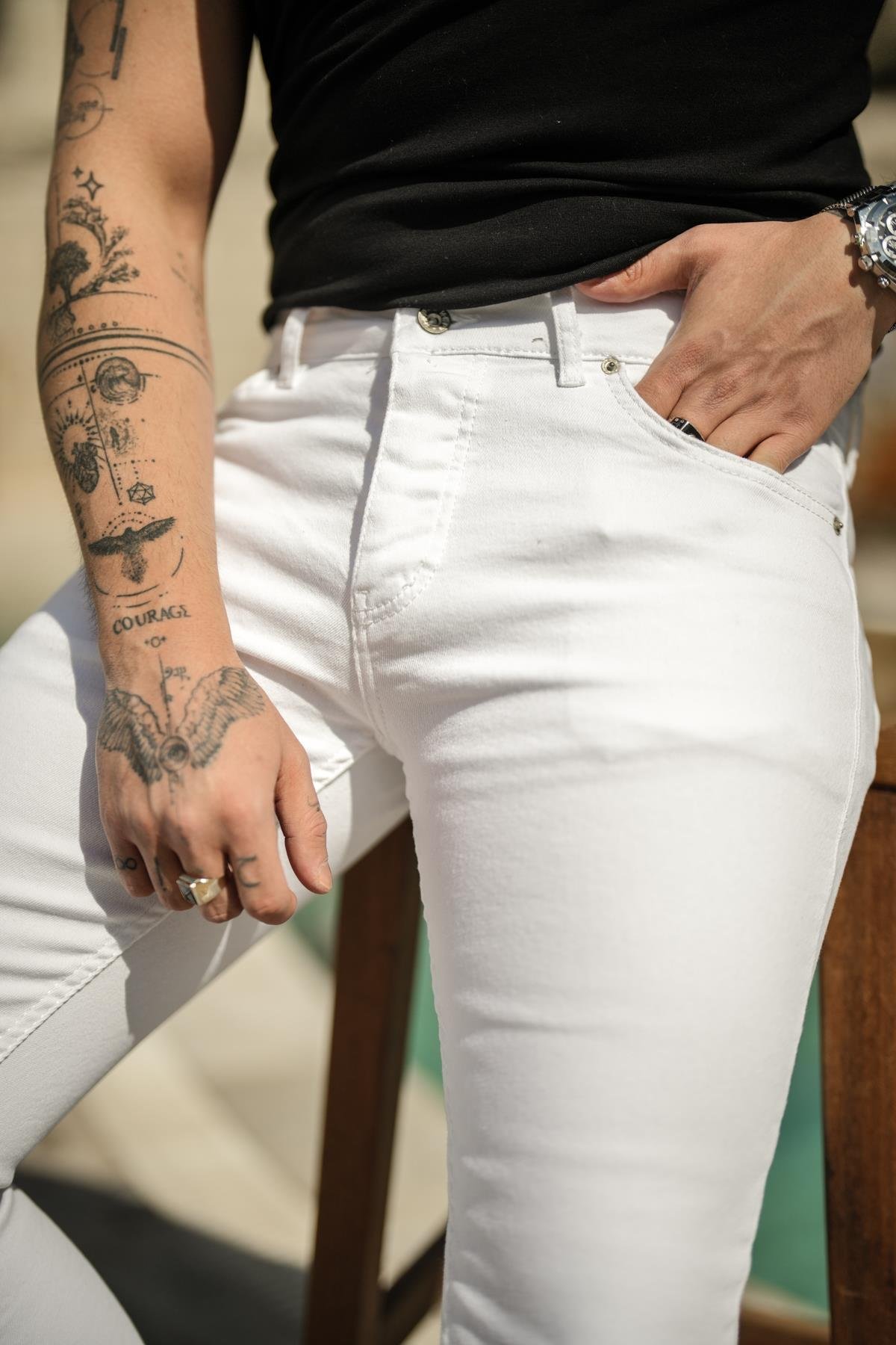 Basıc Skinny Jean Beyaz