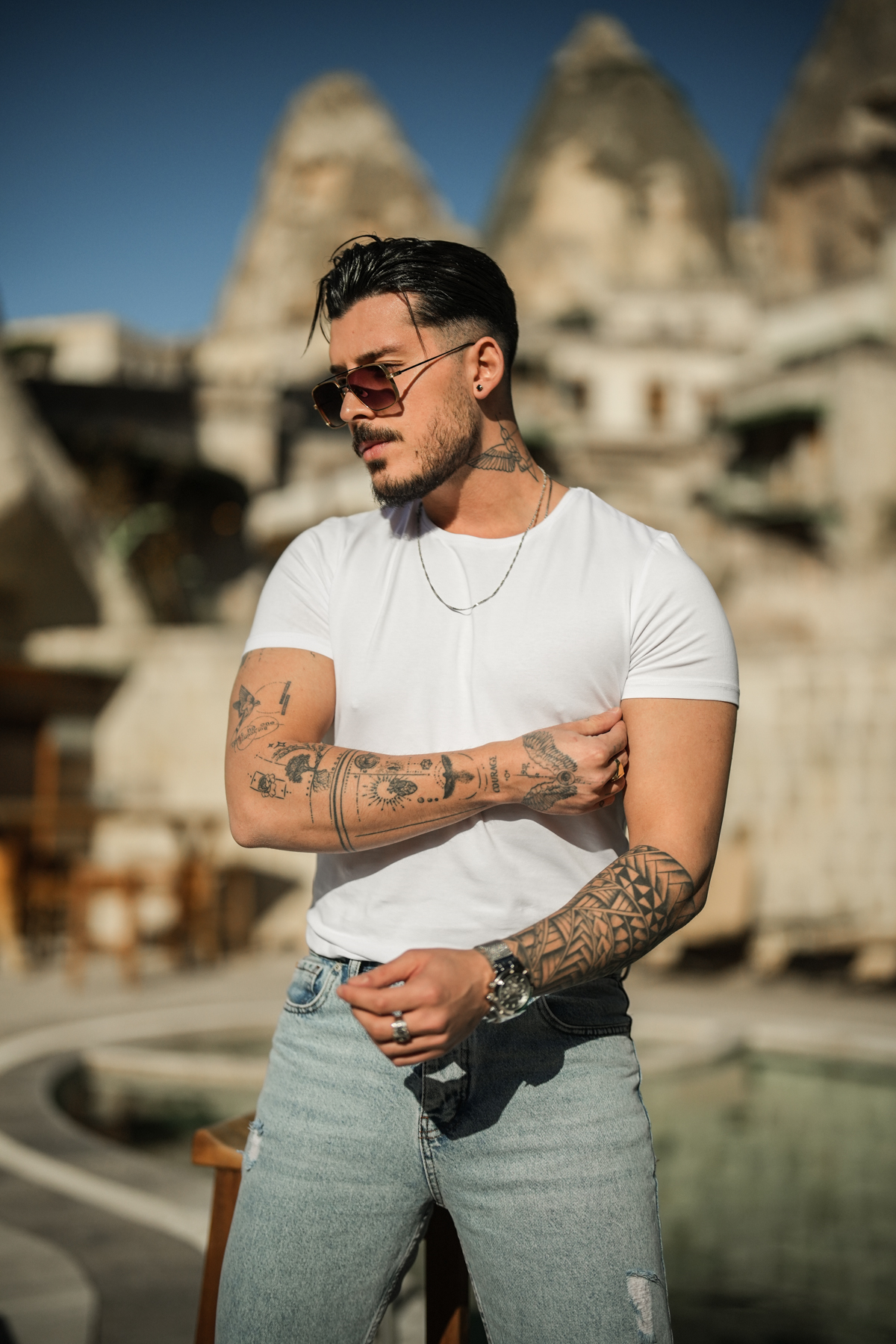 Basic Slim Fit Tshirt Beyaz