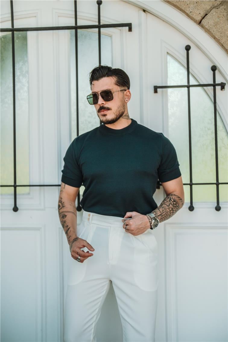 Basic Triko Slim Fit T-Shirt Lacivert