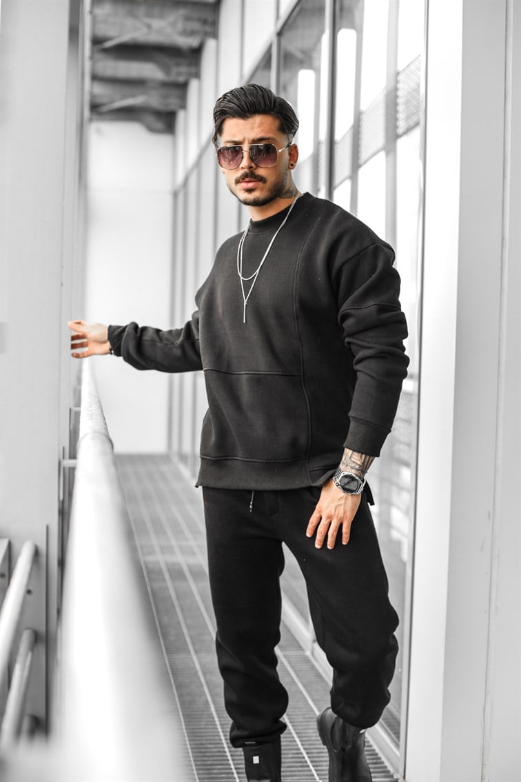 Bel Detaylı Oversize Sweatshirt