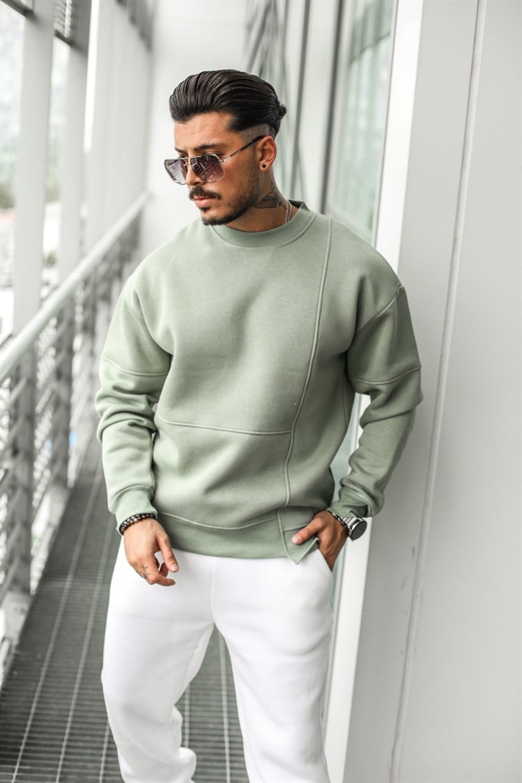 Bel Detaylı Oversize Sweatshirt