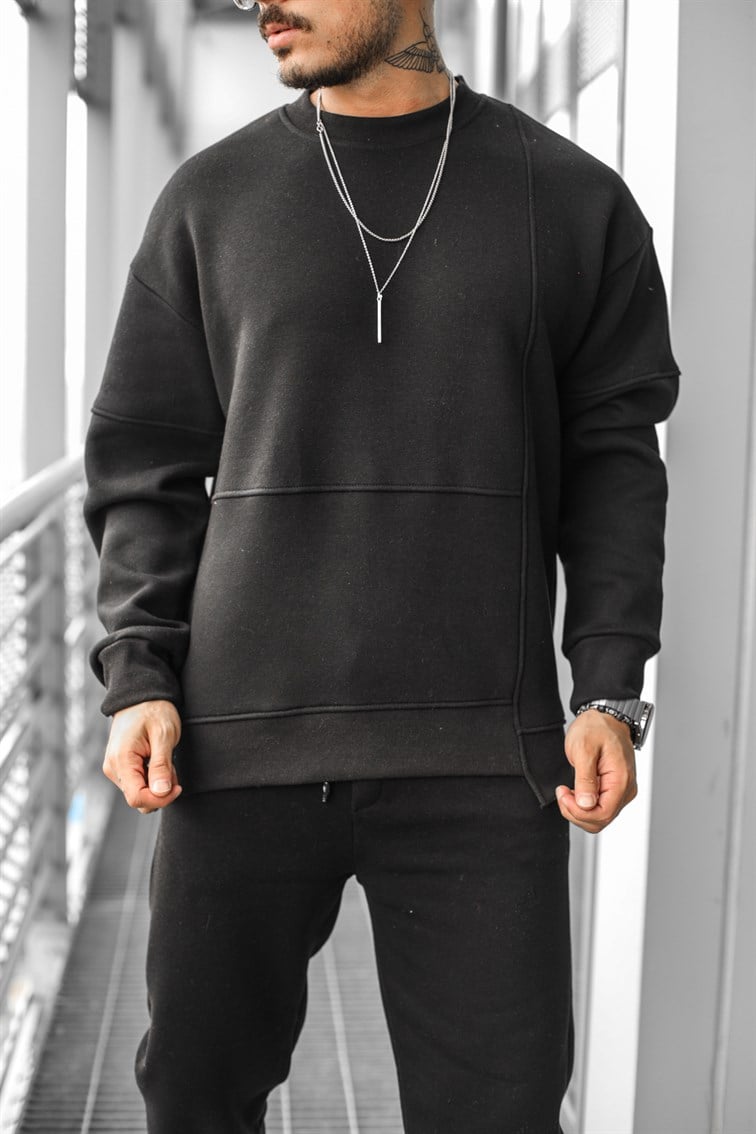 Bel Detaylı Oversize Sweatshirt