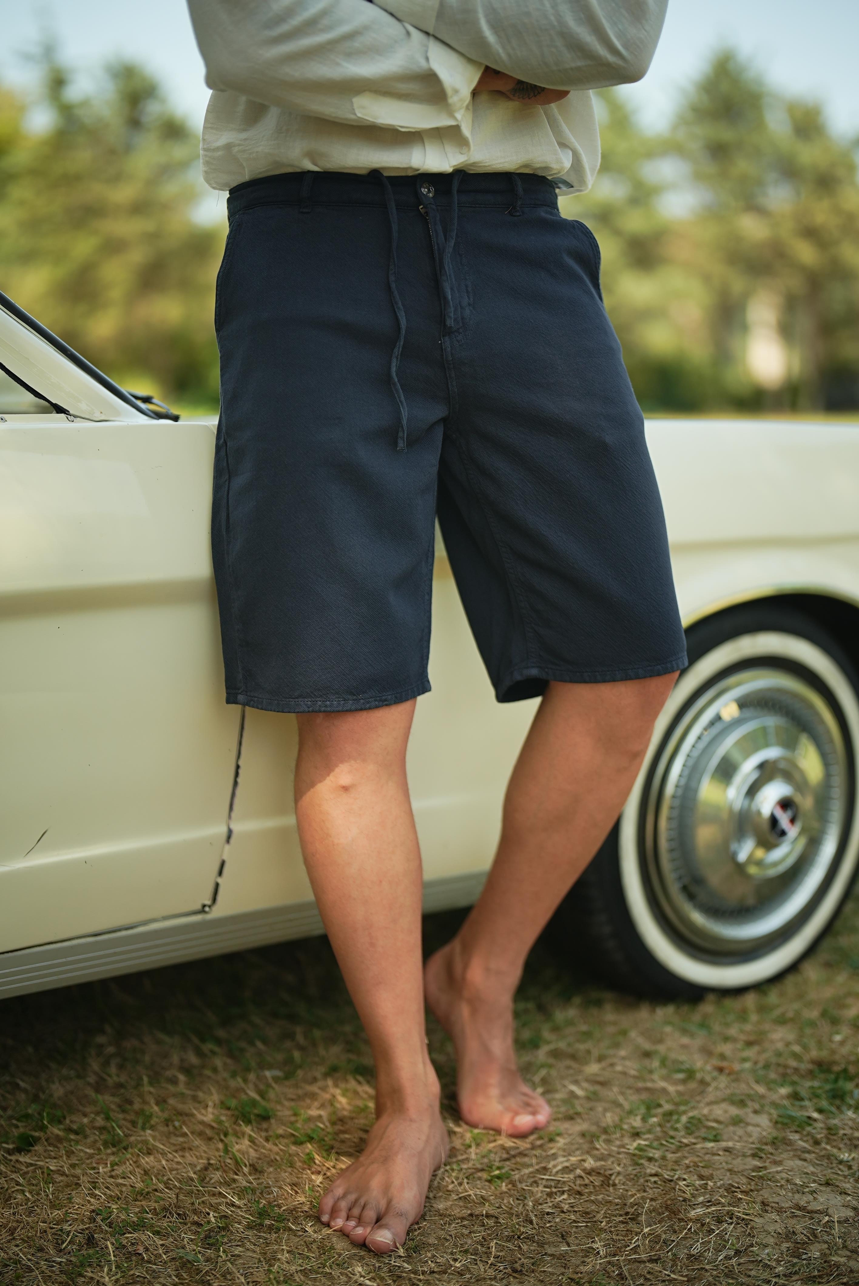 Bermuda Bol Kalıp Şort Lacivert