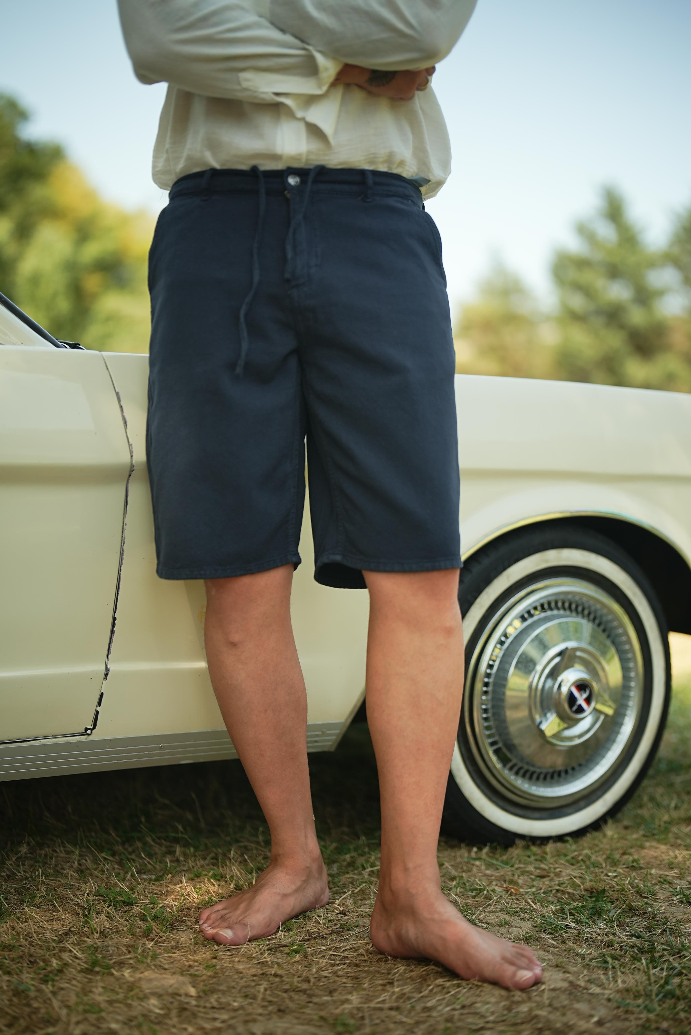 Bermuda Bol Kalıp Şort Lacivert