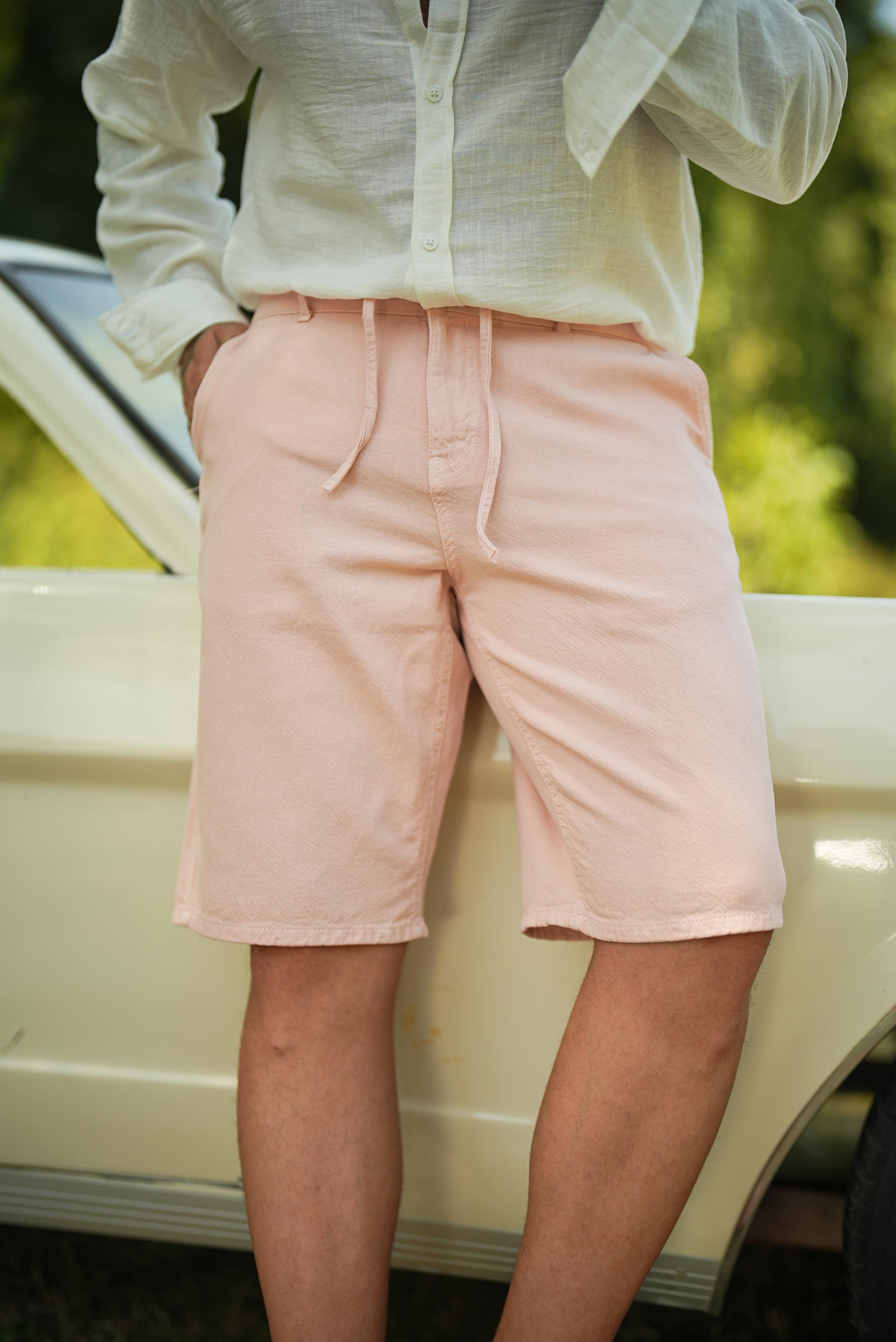 Bermuda Bol Kalıp Şort Somon