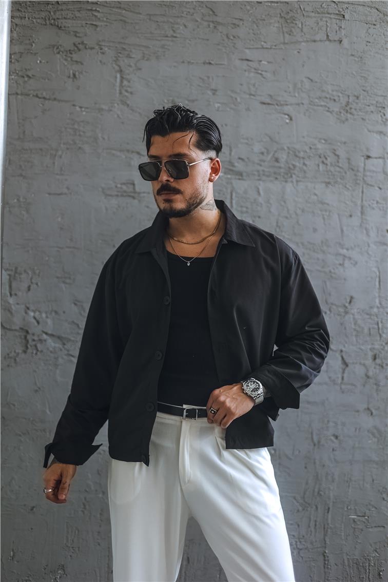 Bomber Basic Oversize Ceket Siyah