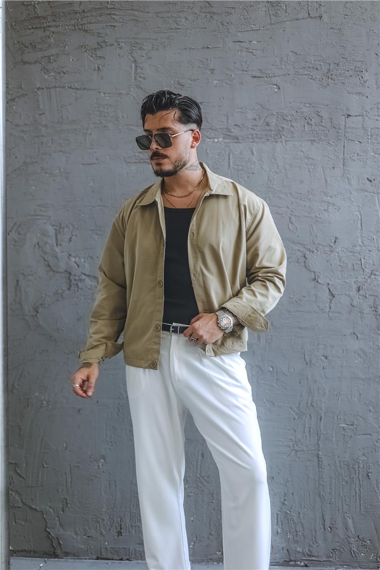 Bomber Basic Oversize Ceket Vizon