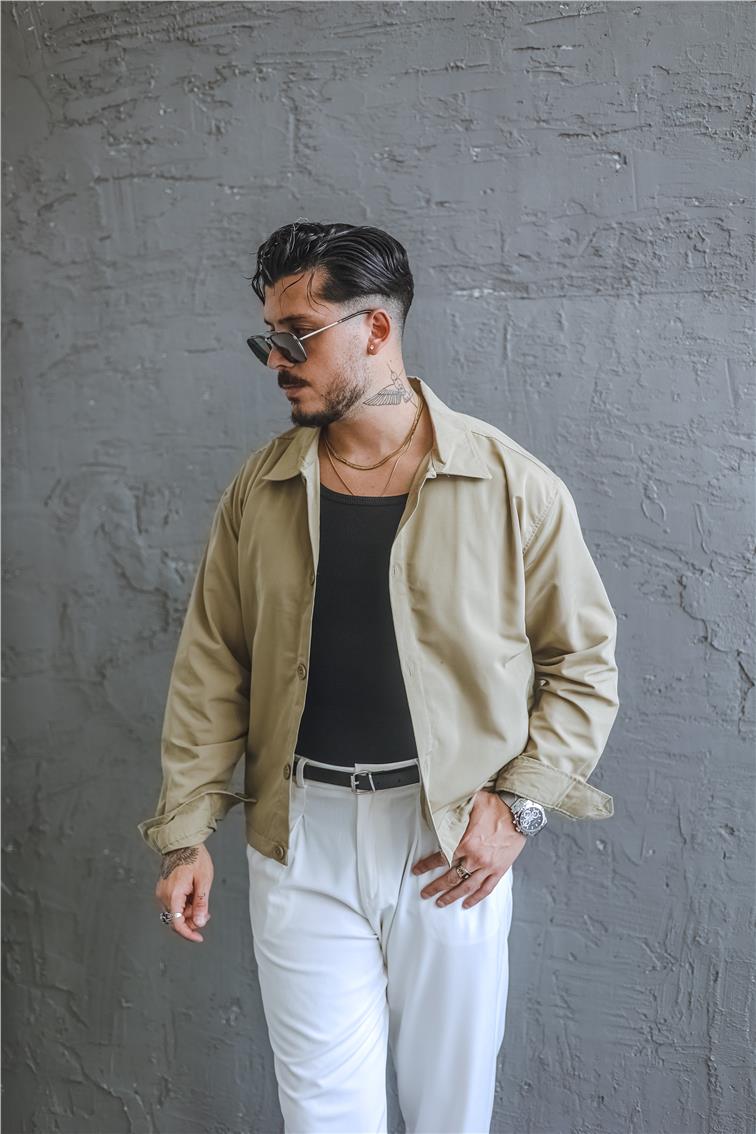 Bomber Basic Oversize Ceket Vizon