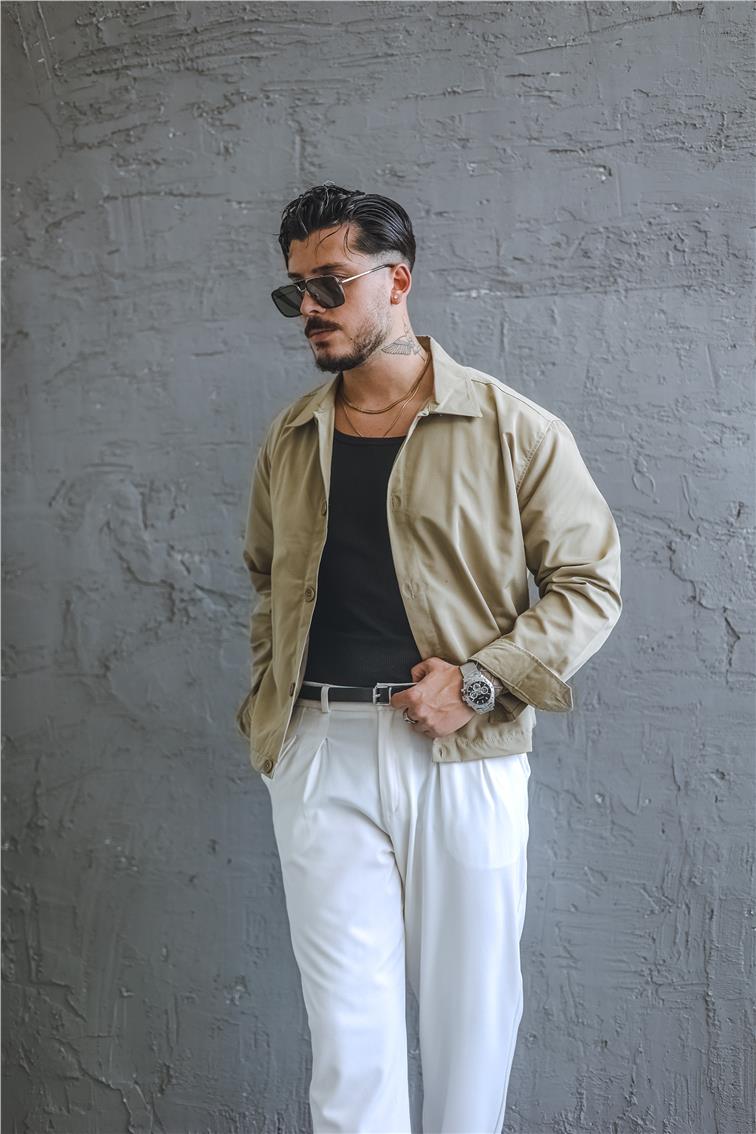 Bomber Basic Oversize Ceket Vizon