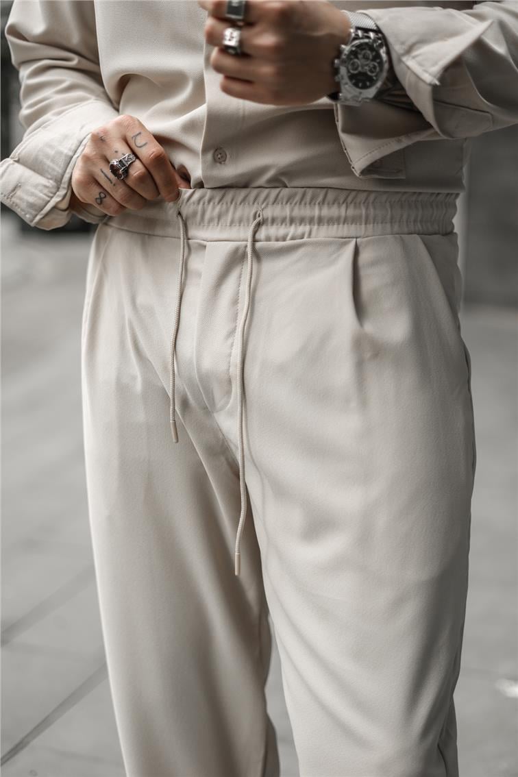 Boyfriend Basic Pantolon Bej