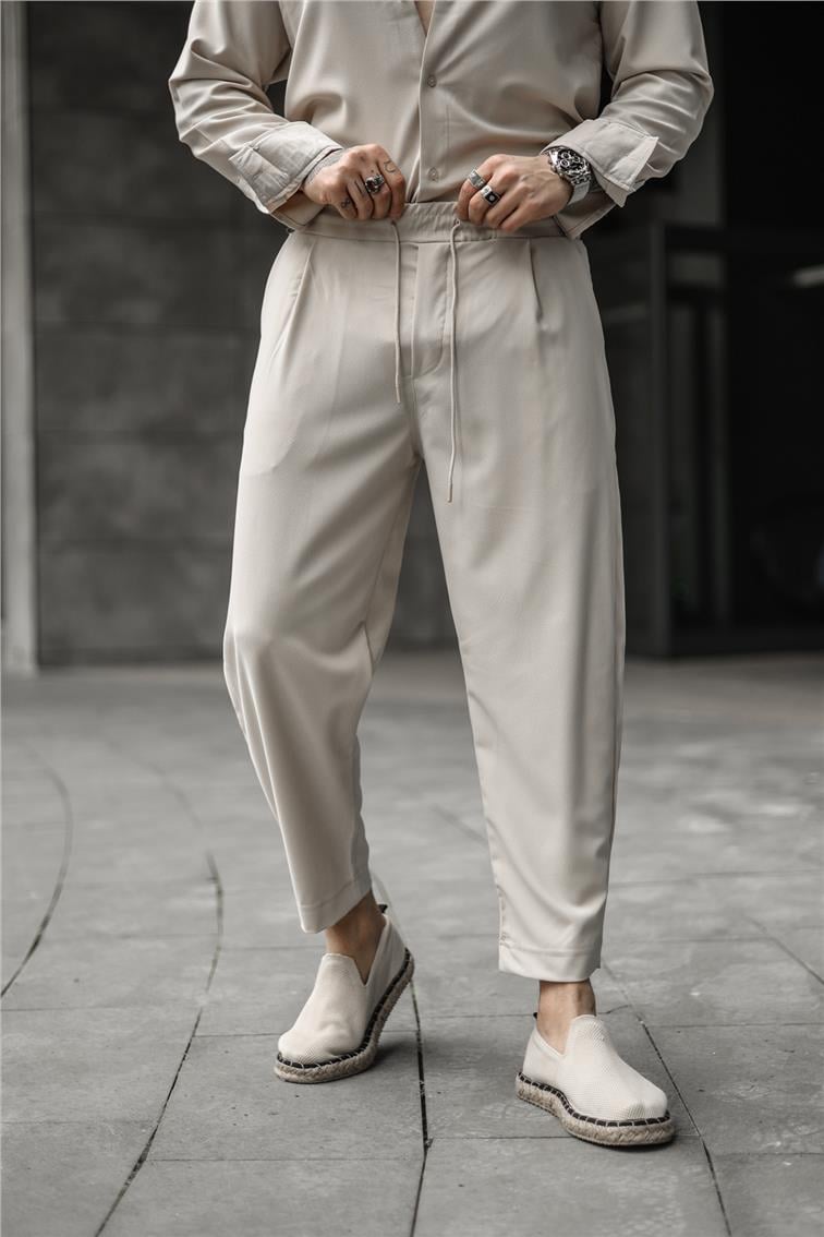 Boyfriend Basic Pantolon Bej