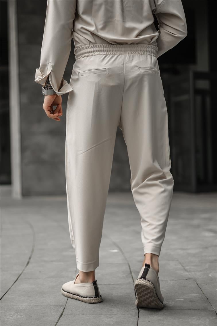 Boyfriend Basic Pantolon Bej