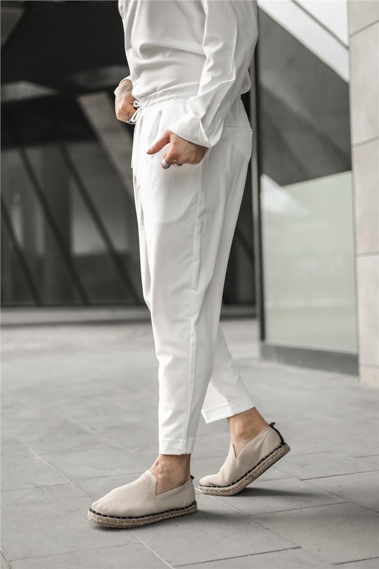 Boyfriend Basic Pantolon Beyaz