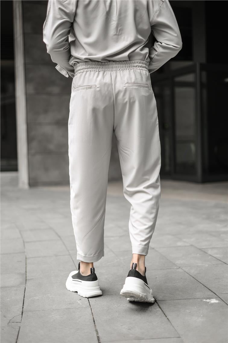 Boyfriend Basic Pantolon Gri