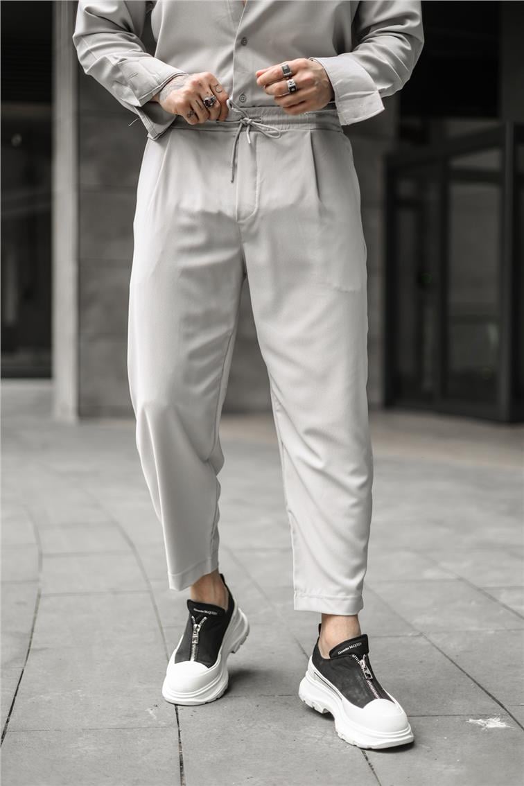 Boyfriend Basic Pantolon Gri