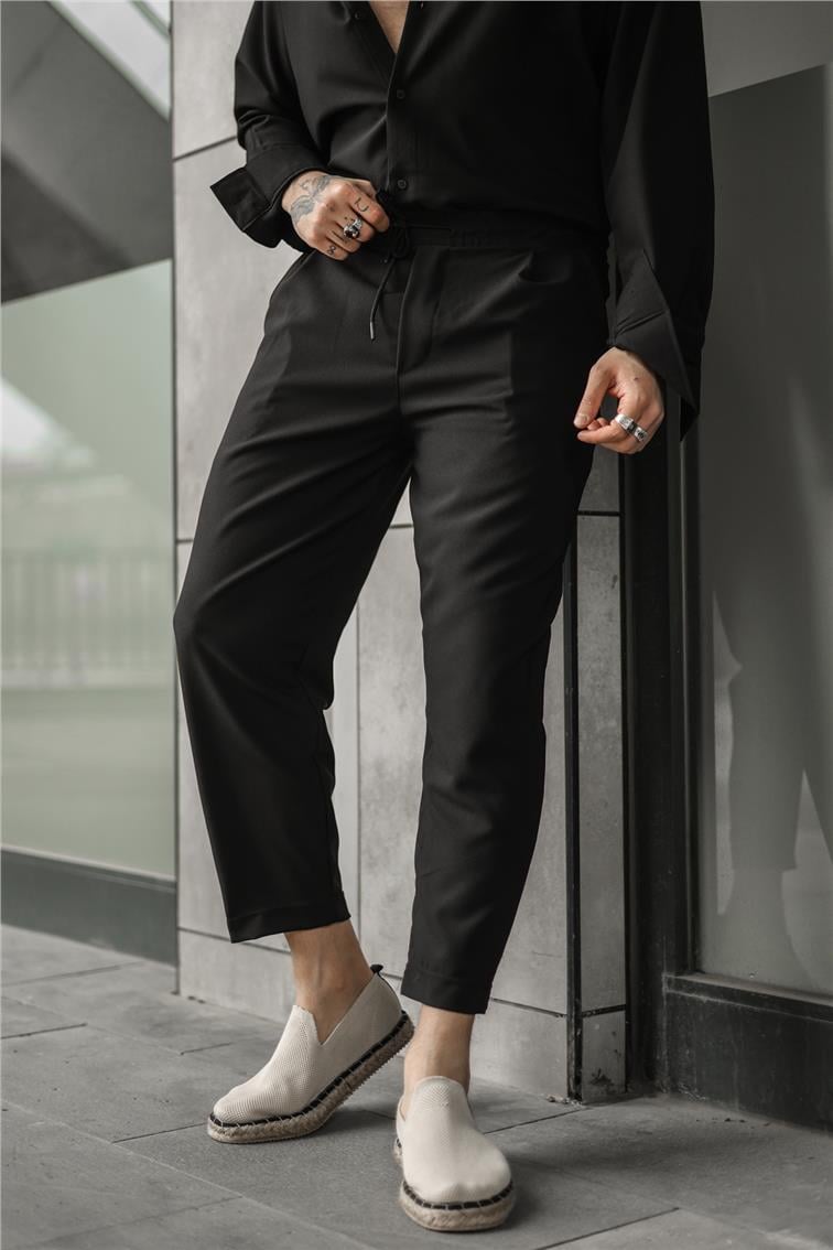Boyfriend Basic Pantolon Siyah