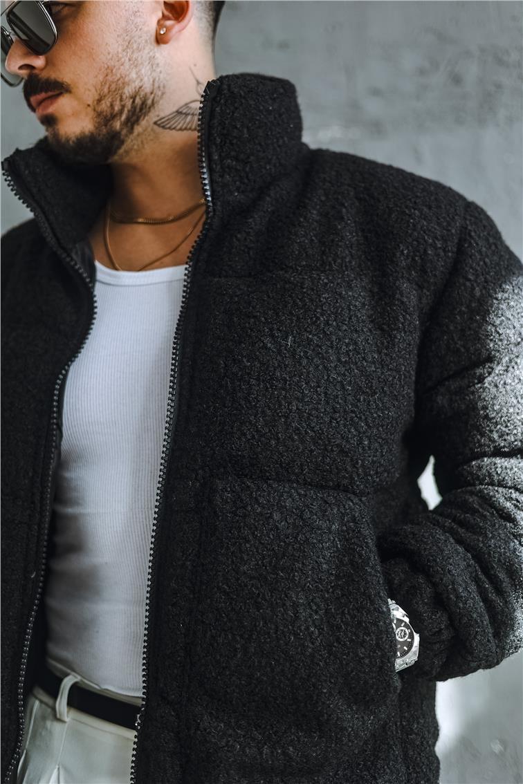 Bukle Oversize Cepli Mont Siyah