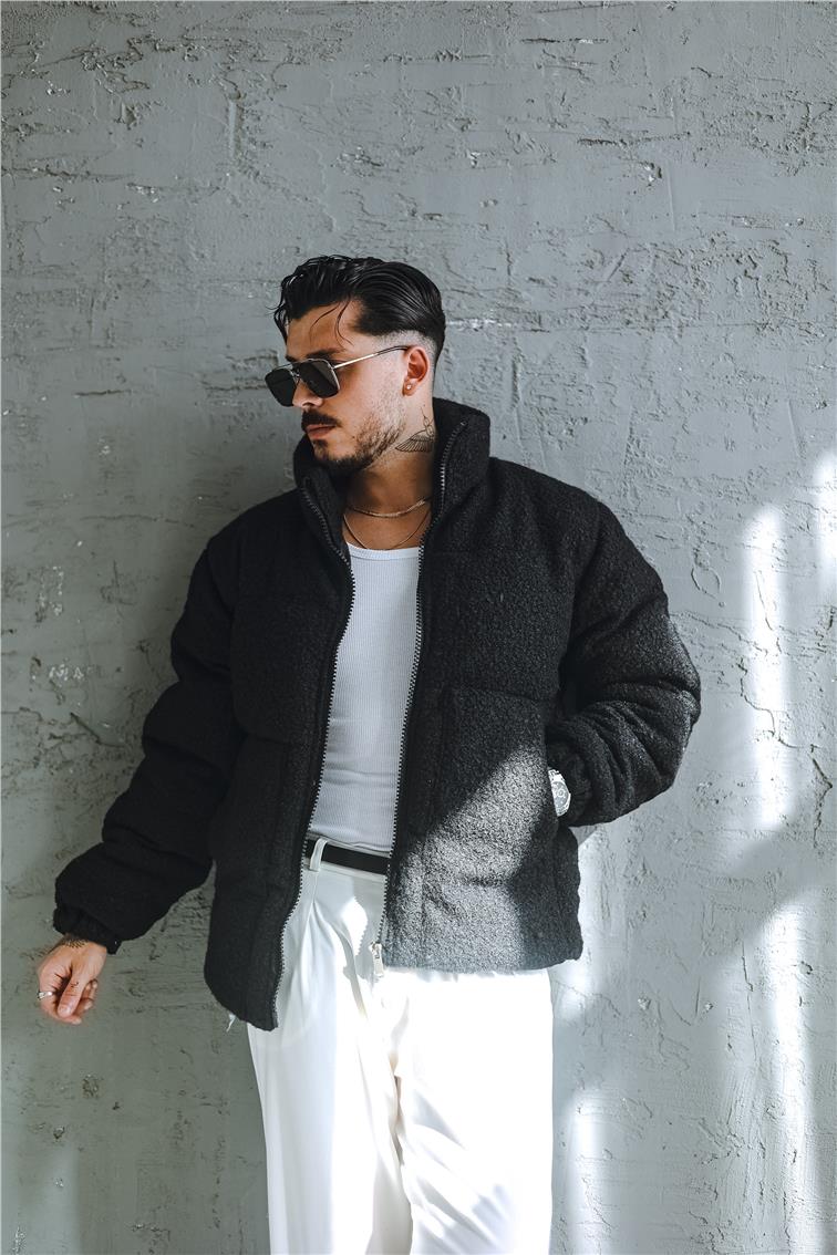 Bukle Oversize Cepli Mont Siyah
