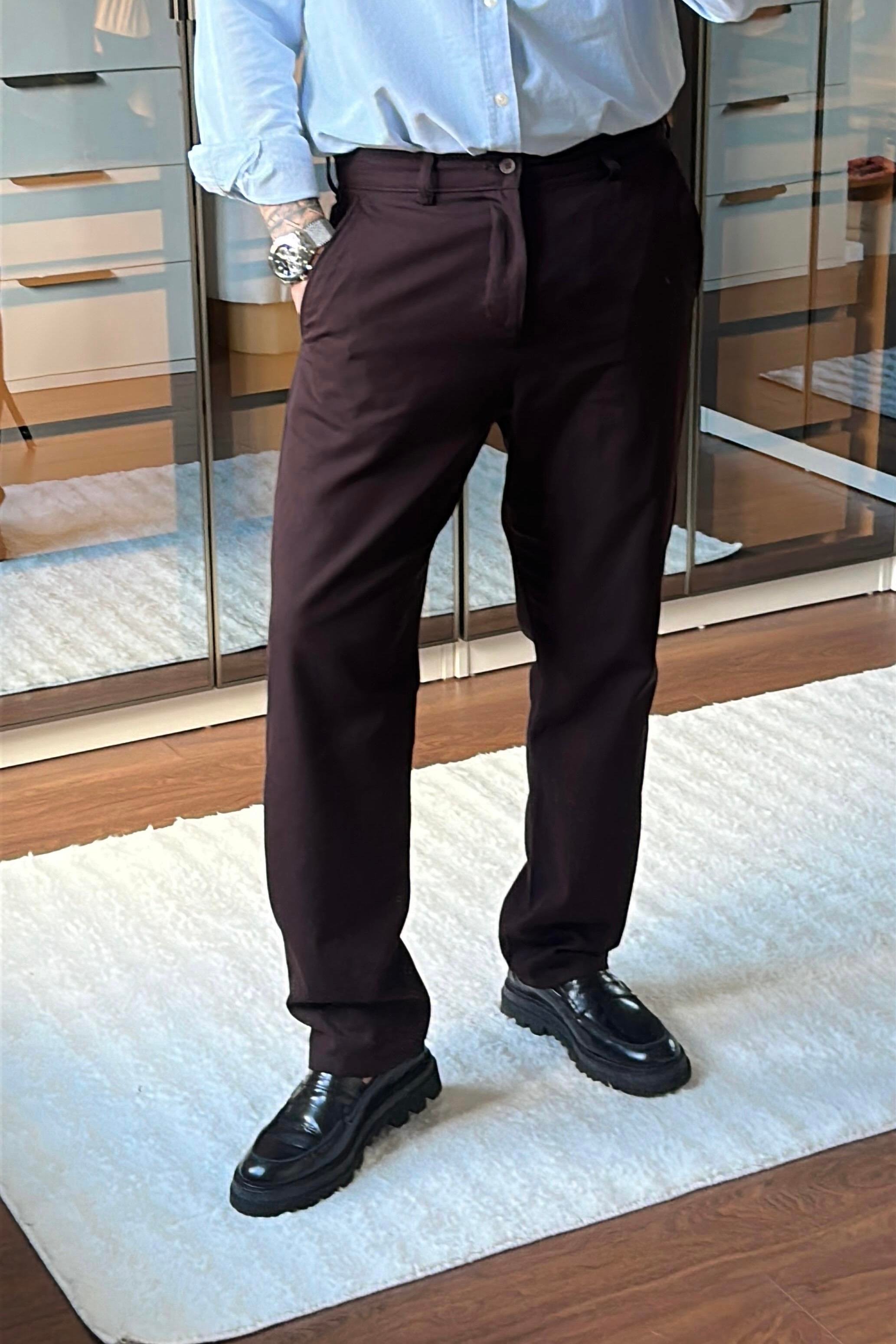 Carlino Cotton Pantolon Kahve