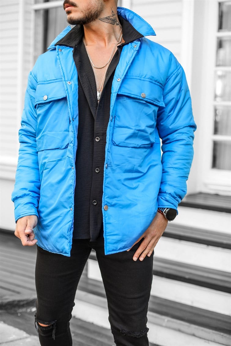 Cep Detaylı Oversize Mont