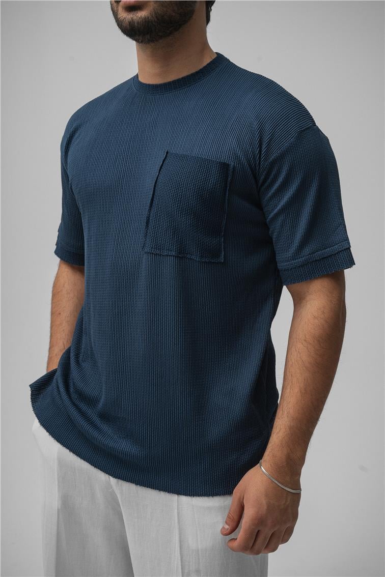 Cepli Basic Oversize T-Shirt İndigo