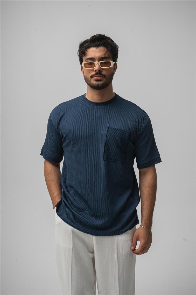 Cepli Basic Oversize T-Shirt İndigo