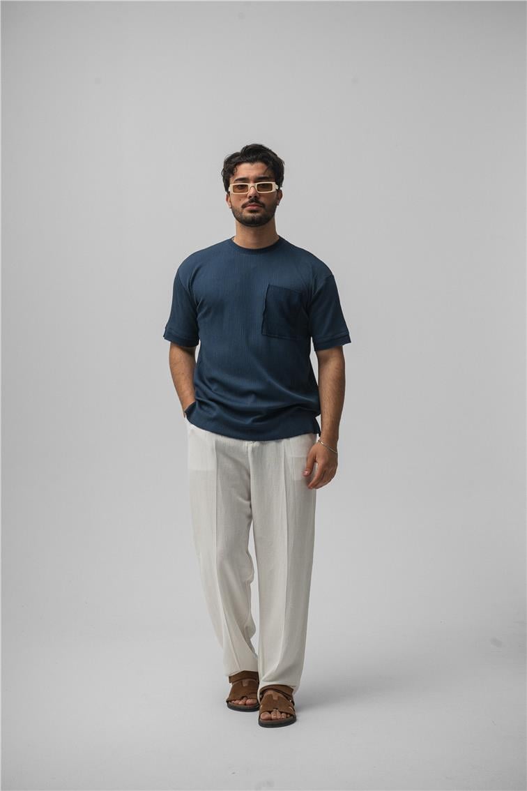 Cepli Basic Oversize T-Shirt İndigo