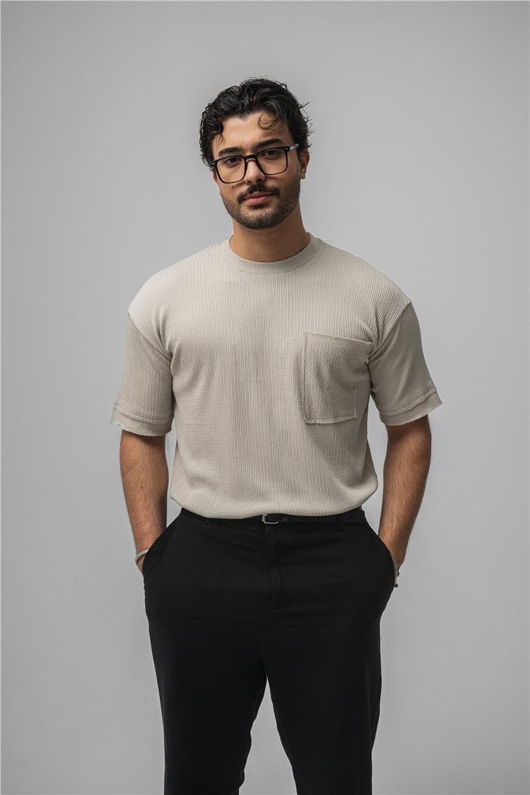 Cepli Basic Oversize T-Shirt Krem