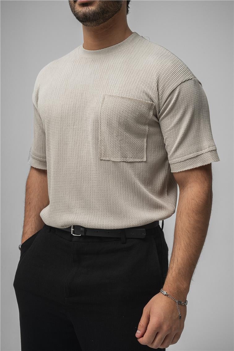 Cepli Basic Oversize T-Shirt Krem