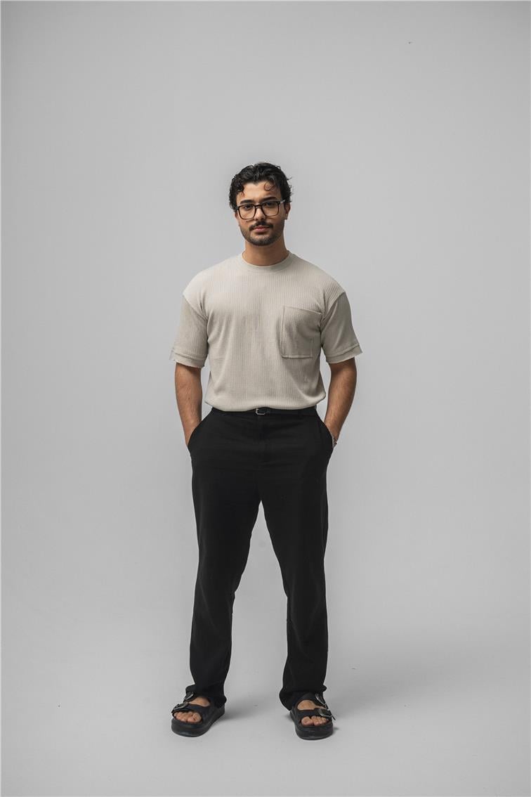 Cepli Basic Oversize T-Shirt Krem