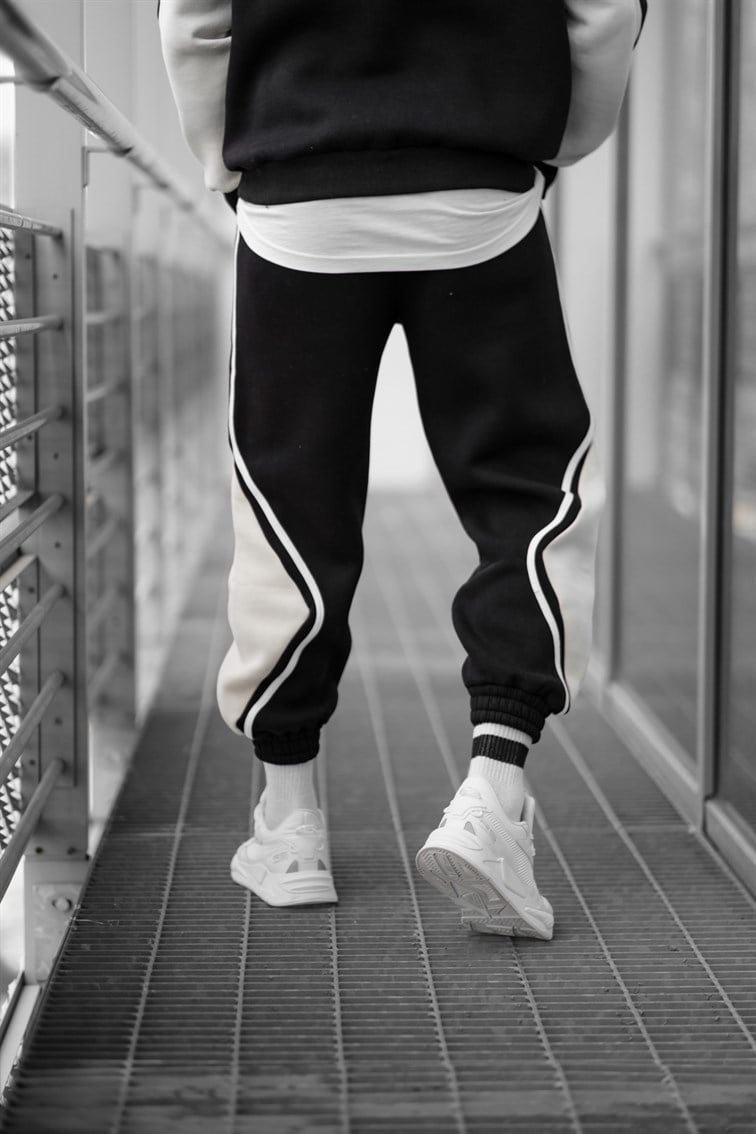 Çift Renk Detaylı Unisex Eşofman