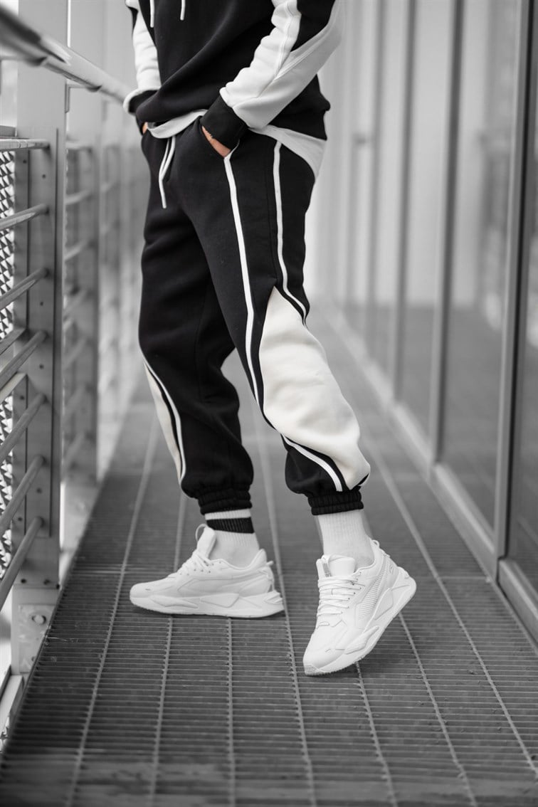 Çift Renk Detaylı Unisex Eşofman