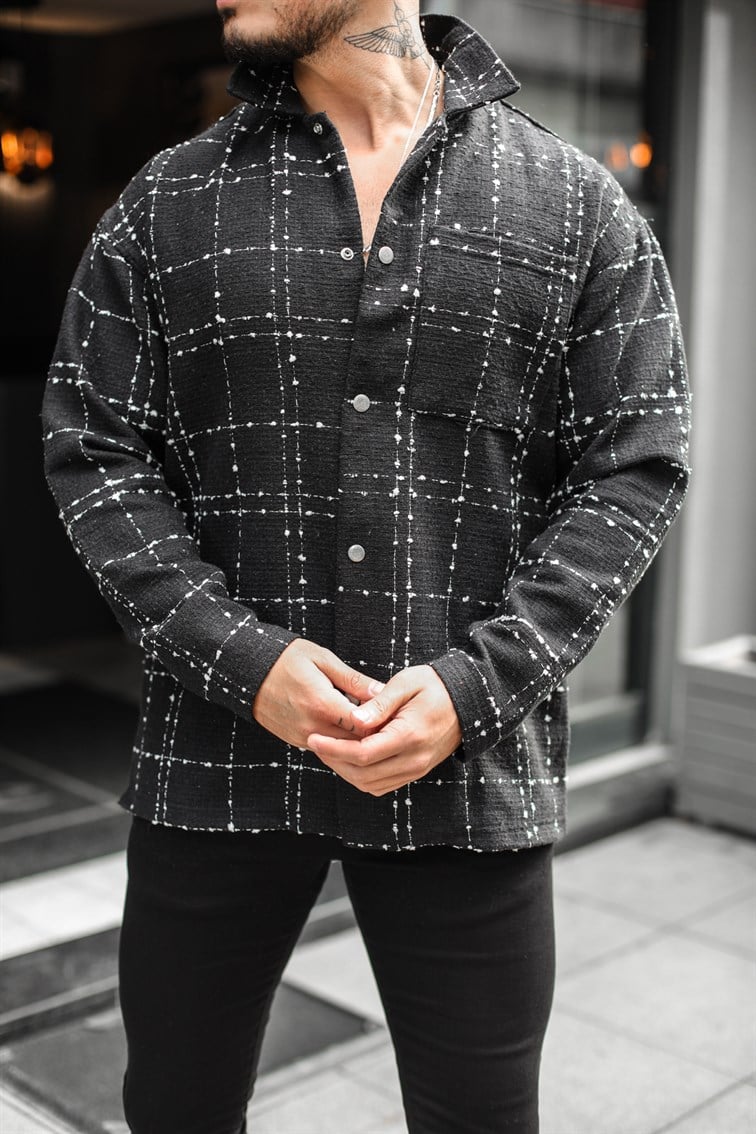 Çıtçıtlı Oduncu Oversize Gömlek
