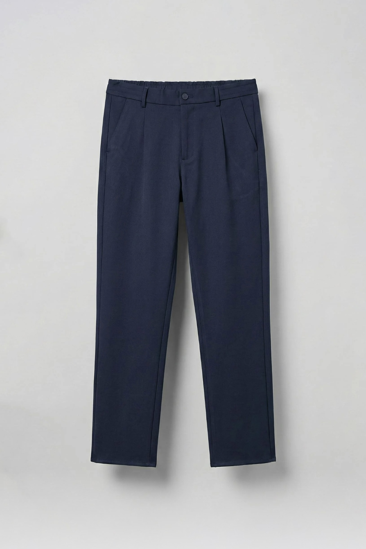 Classic Wide Pleated Baggy Pantolon Lacivert