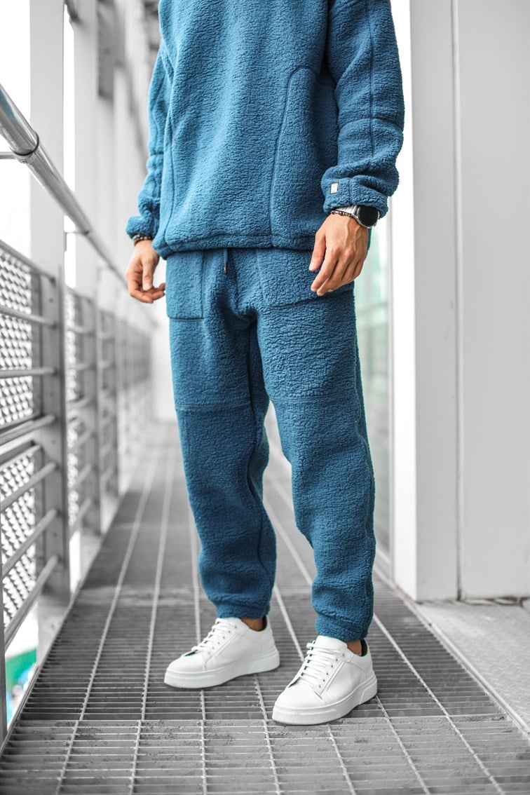Dikiş Detaylı Peluş Eşofman