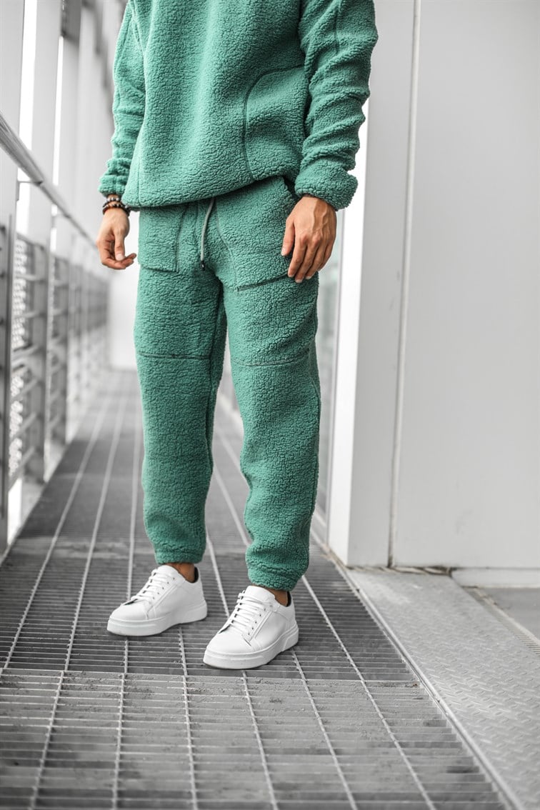 Dikiş Detaylı Peluş Eşofman