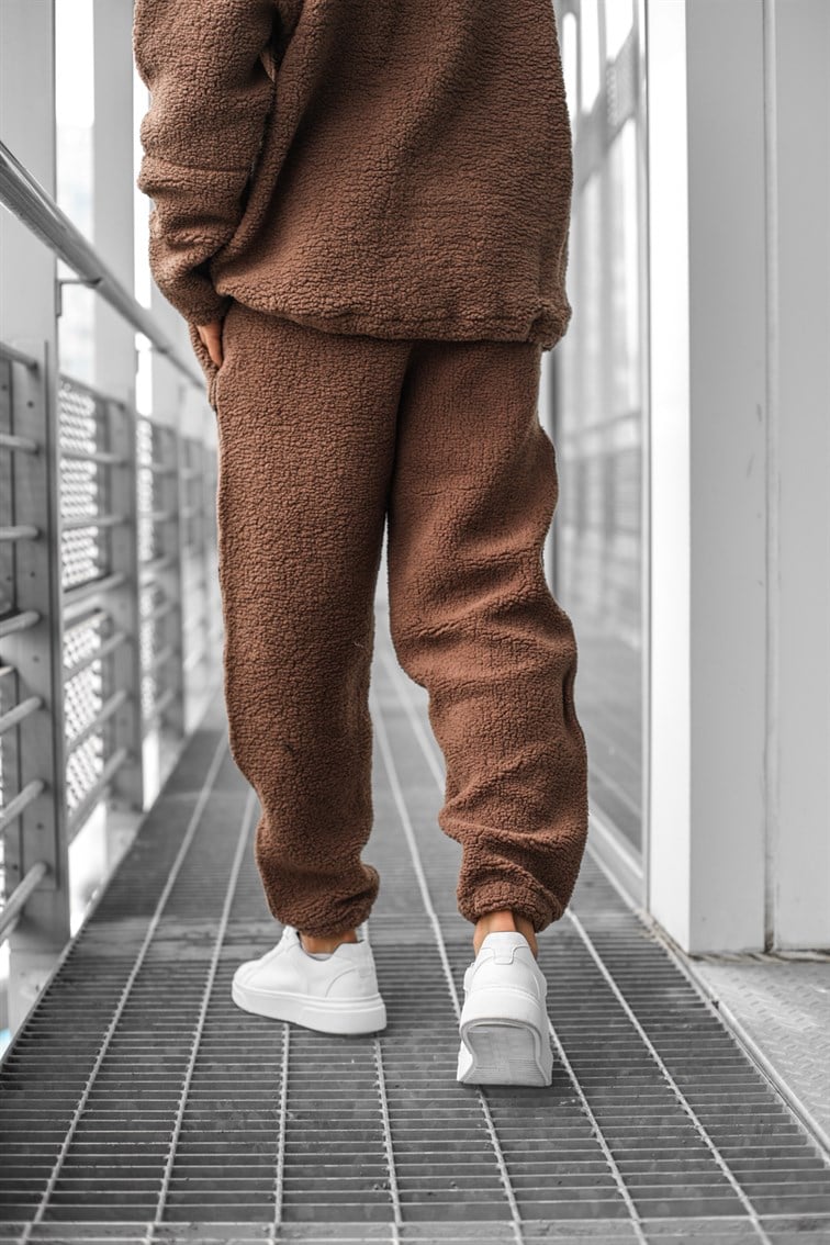 Dikiş Detaylı Peluş Eşofman