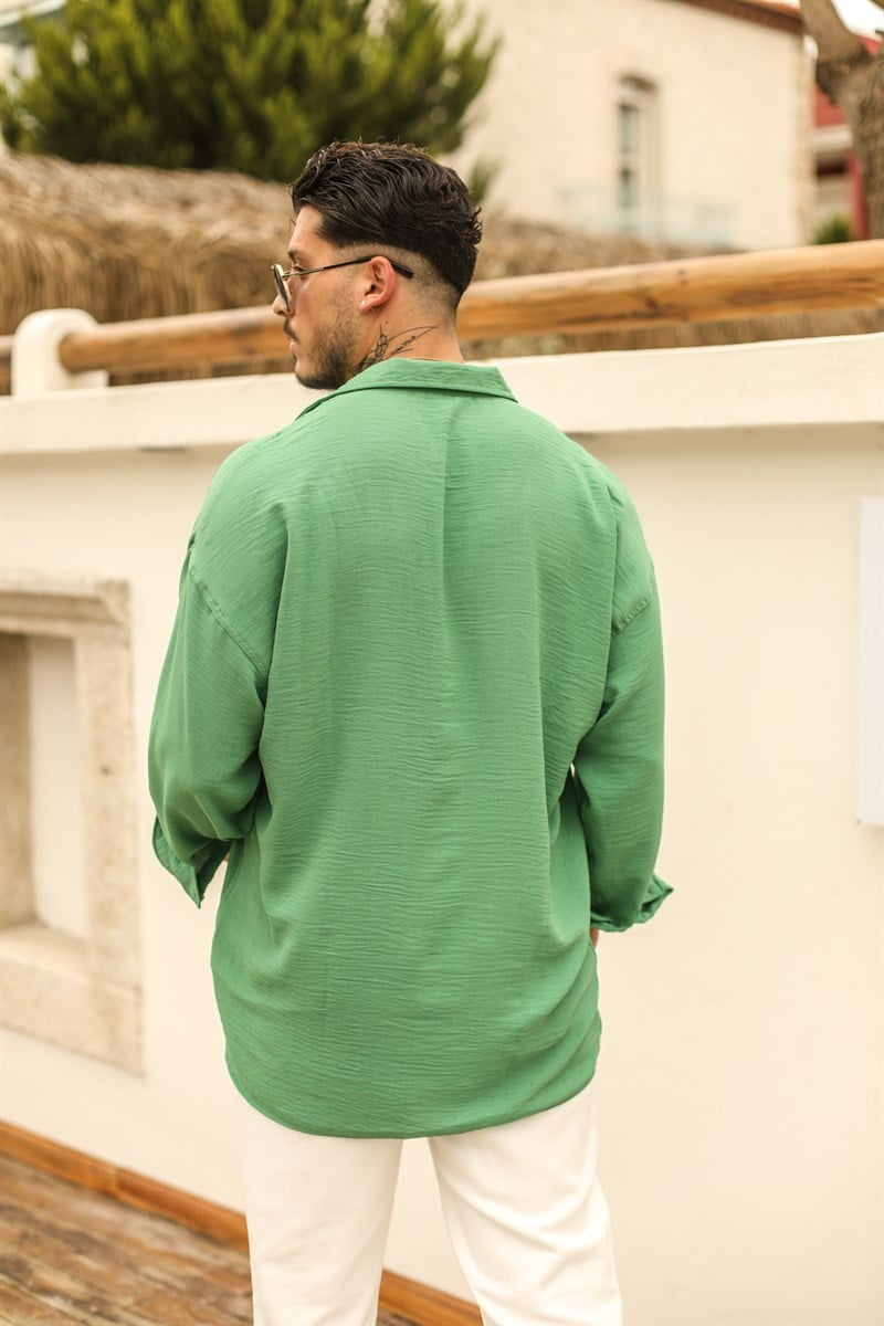 Dokulu Oversize Gömlek