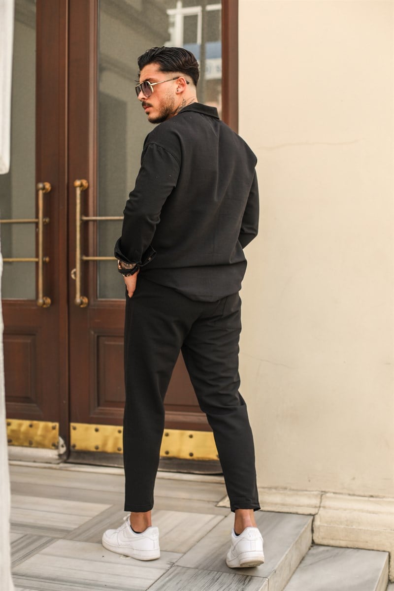 Double Paça Keten Pantolon