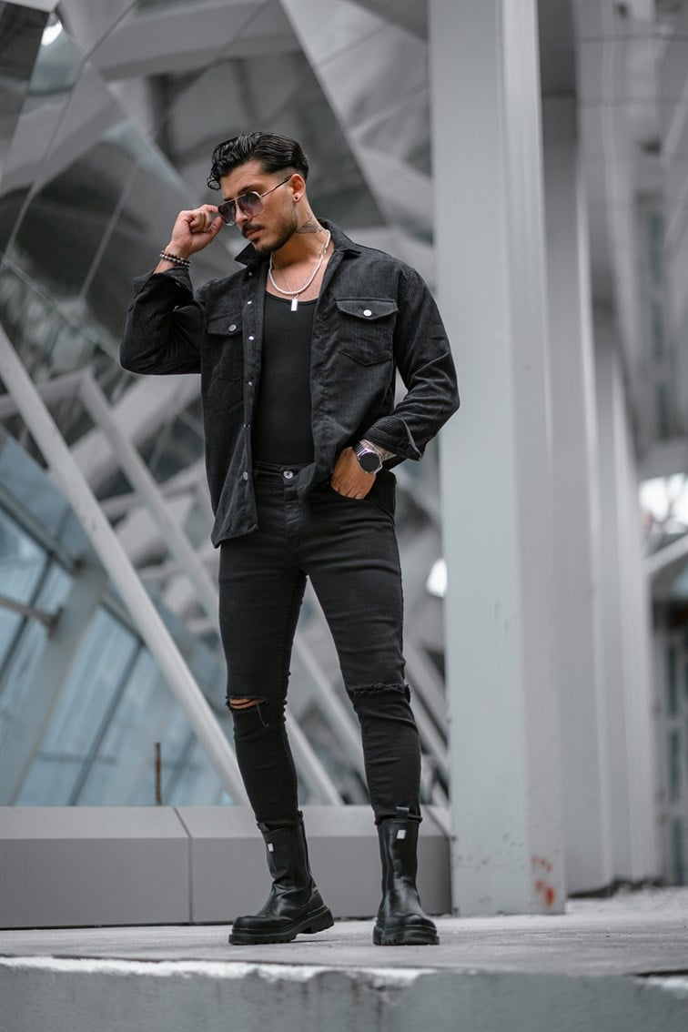 Double Pocket Oversize Kadife