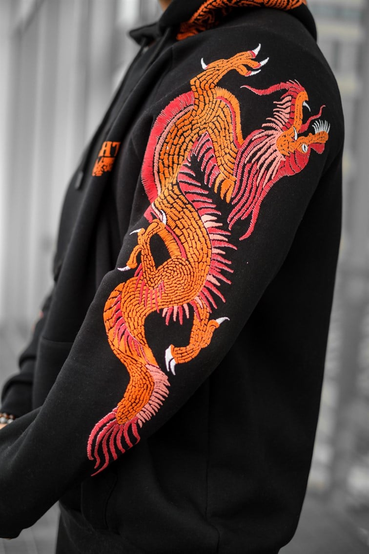 Dragon Baskılı Unisex Oversize Sweatshirt